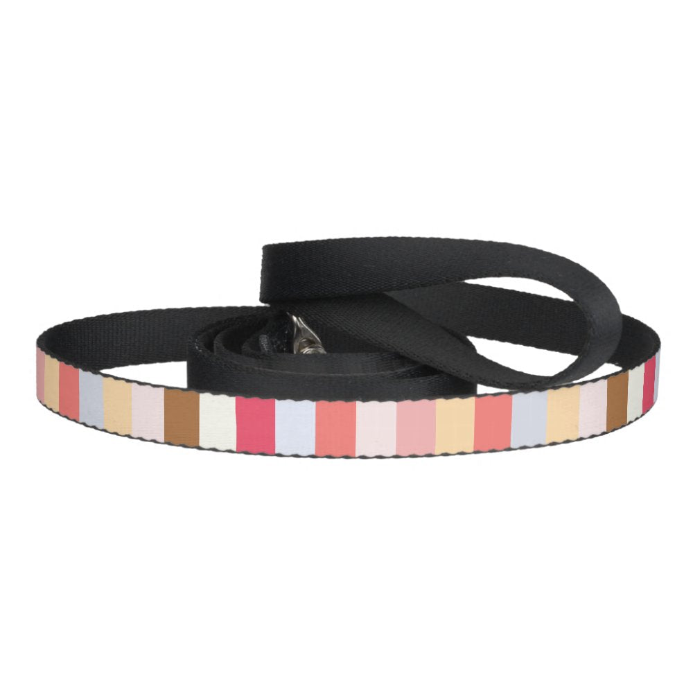 Modern Pastel Candy Stripe Pet Leash