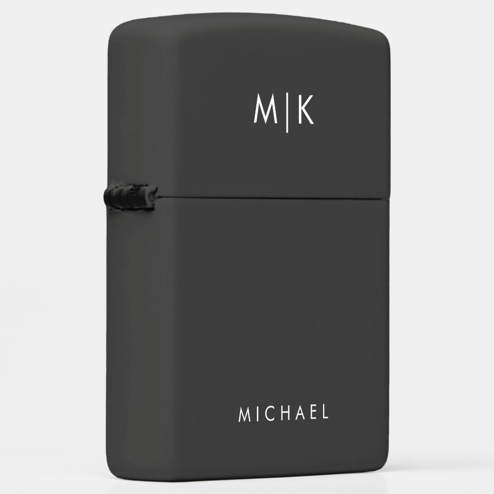 Modern Monogram Zippo Lighter
