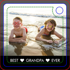 Simple Caption Personalized Photo Keychain
