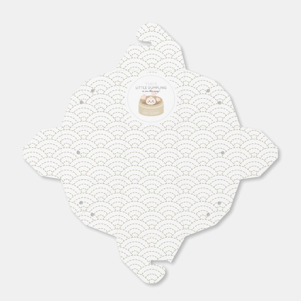 Little Dumpling White Baby Shower Favor Boxes