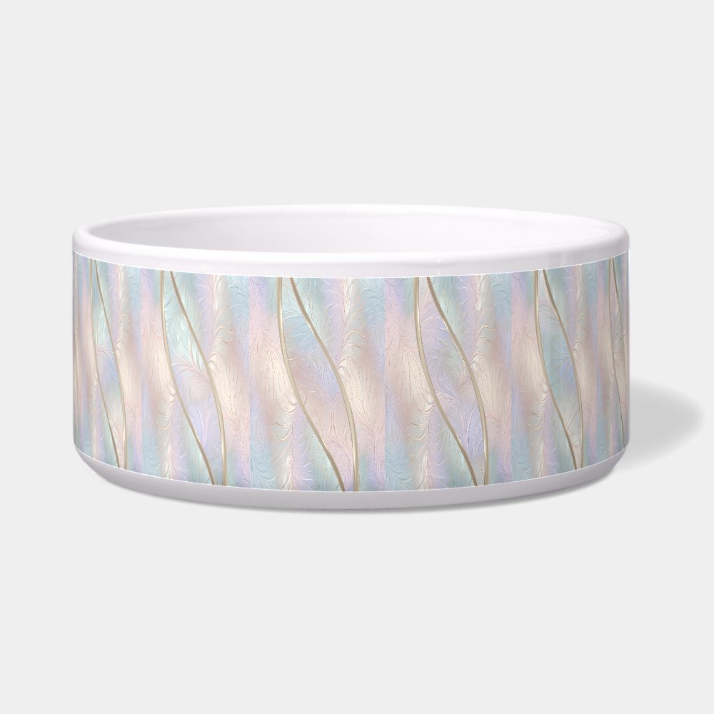 Modern Abstract Iridescent Ceramic Pet Bowl