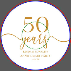 Elegant Champagne 50th Wedding Anniversary Paper Bowls
