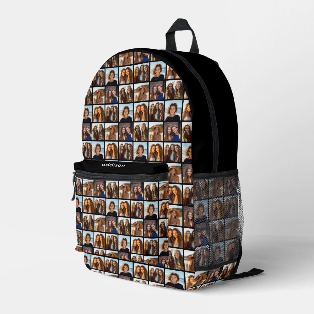 6 Photo - All Over Pattern - black white Printed Backpack