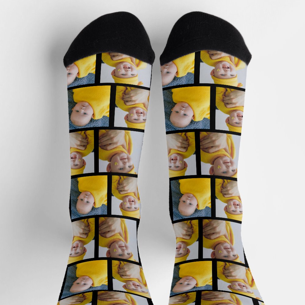 4 Photo Collage Template Make Your Own Fun Socks
