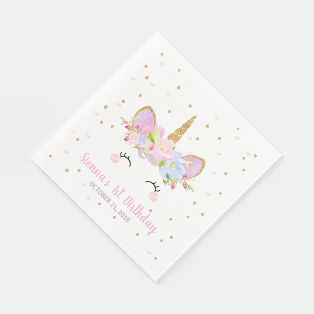 Unicorn Birthday Party Paper Napkins Serviettes