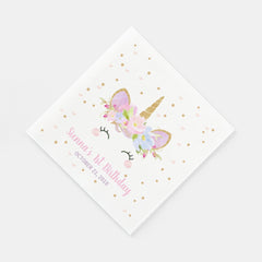 Unicorn Birthday Party Paper Napkins Serviettes