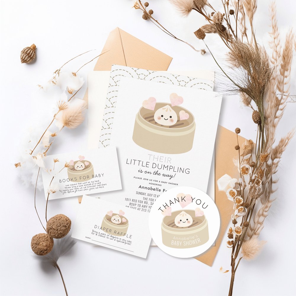 Little Dumpling White Baby Shower Favor Boxes