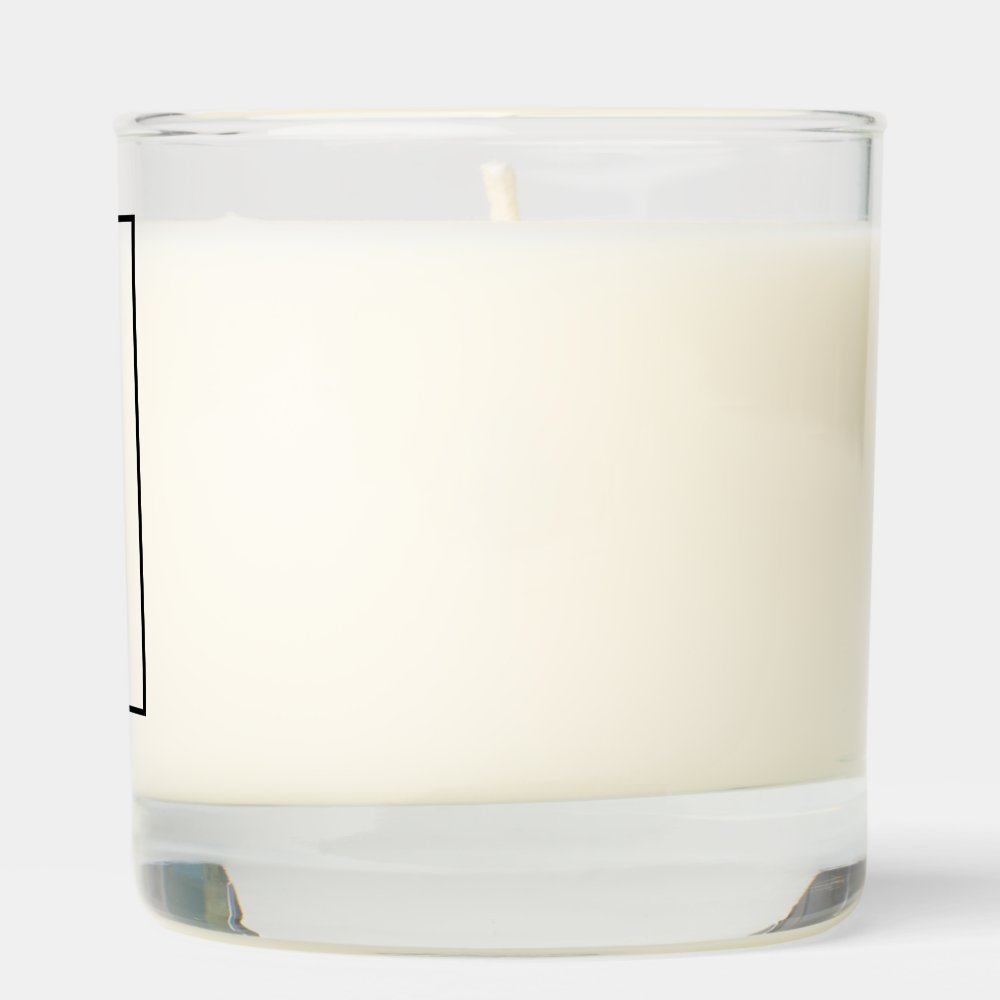 Simple Black and White Monogram Elegant Wedding Scented Candle