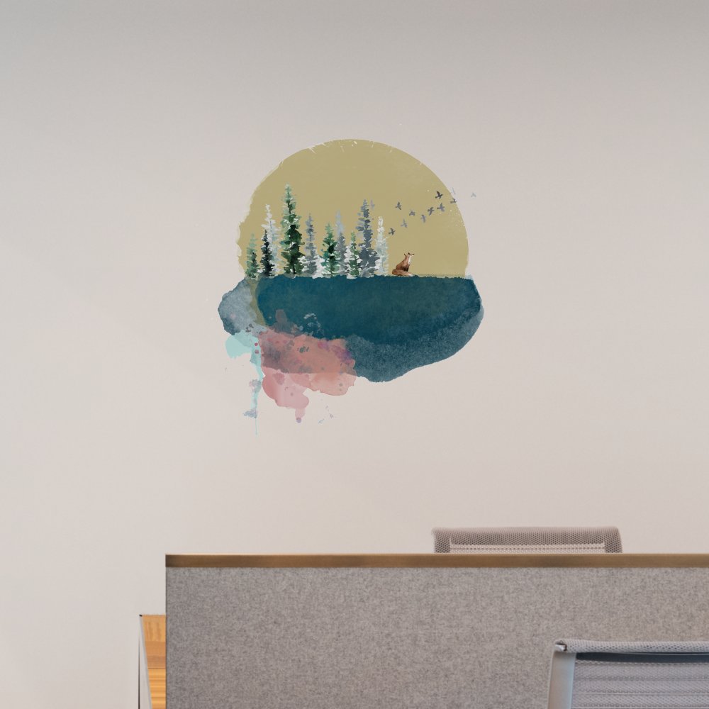 Forest on the moon!  Wall Decal
