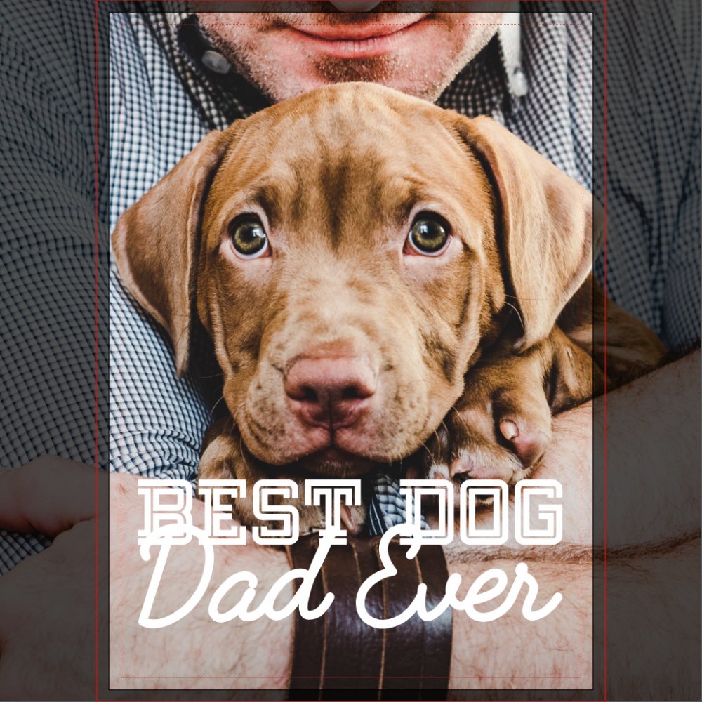 Best Dog Dad Ever Modern Custom Pet Photo Plaque