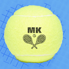 Tennis Theme Big Bold Monogrammed Balls