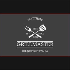 BBQ Grill Master Personalized Best Dad Father's   Serving Tray