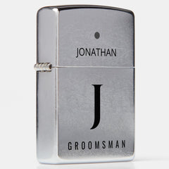 Groomsman | Best Man elegant monogrammed favor Zippo Lighter