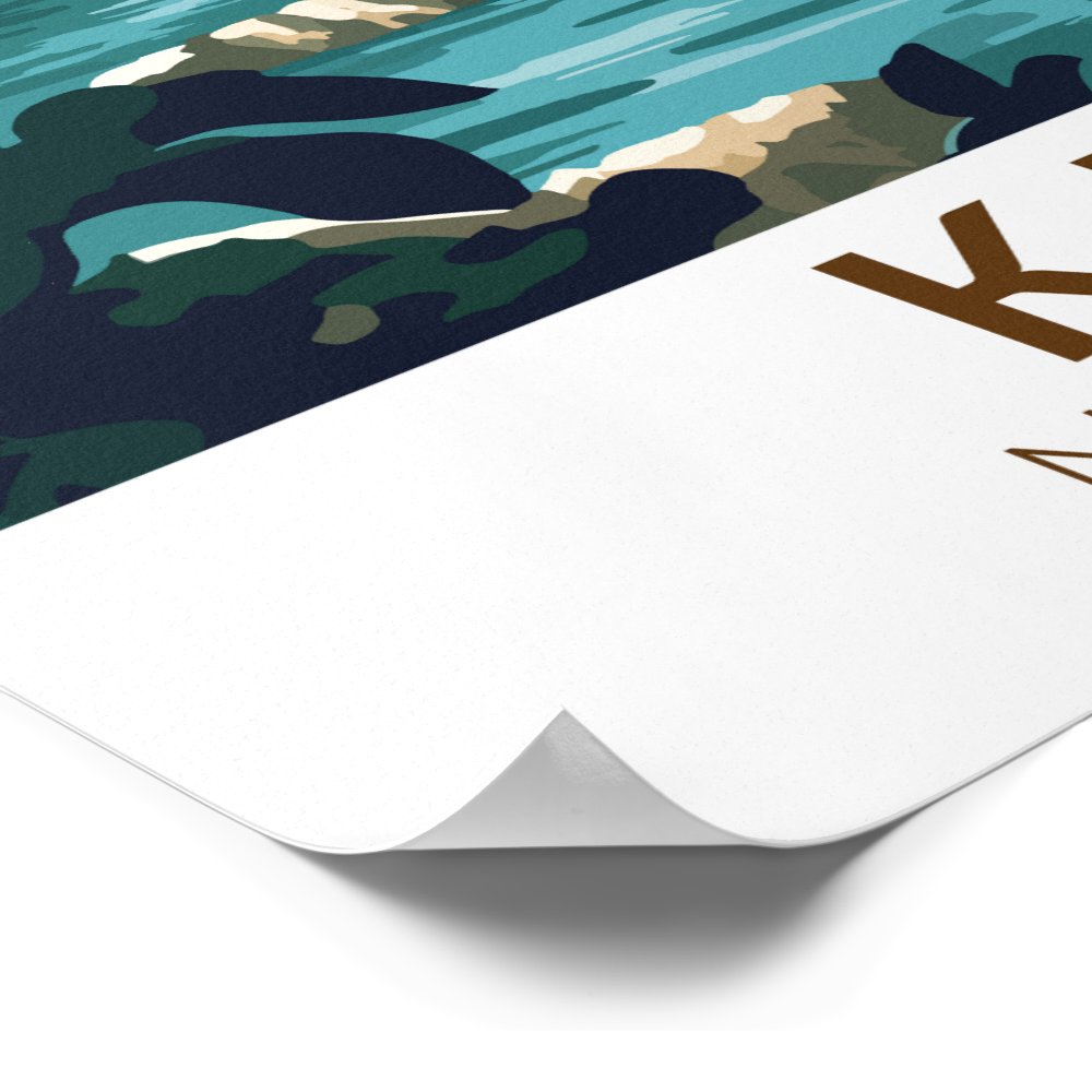 Krka National Park Croatia Illustration Travel Art Poster