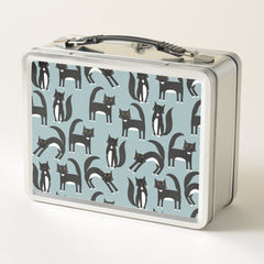 Black and White Tuxedo Cats Metal Lunch Box