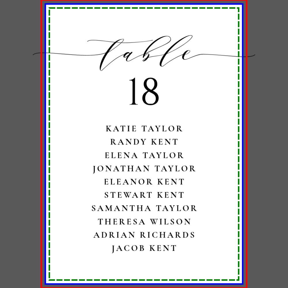 Black Minimalist Script Wedding Table Seating Invitation