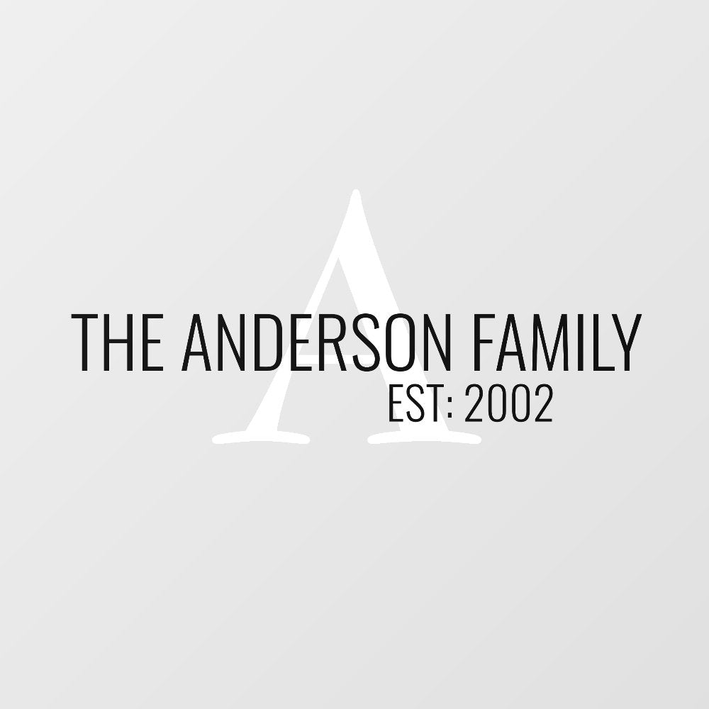 Family Name Personalized Monogram  Wall Decal