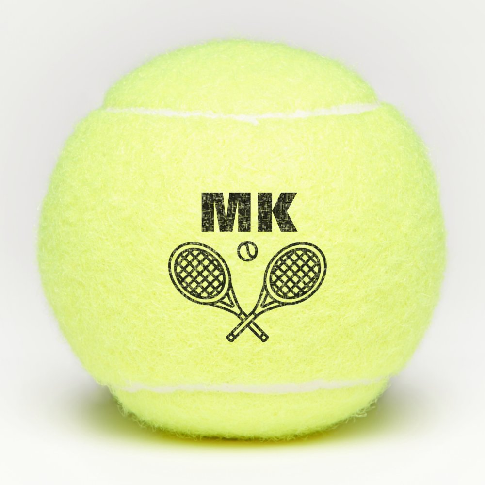 Tennis Theme Big Bold Monogrammed Balls
