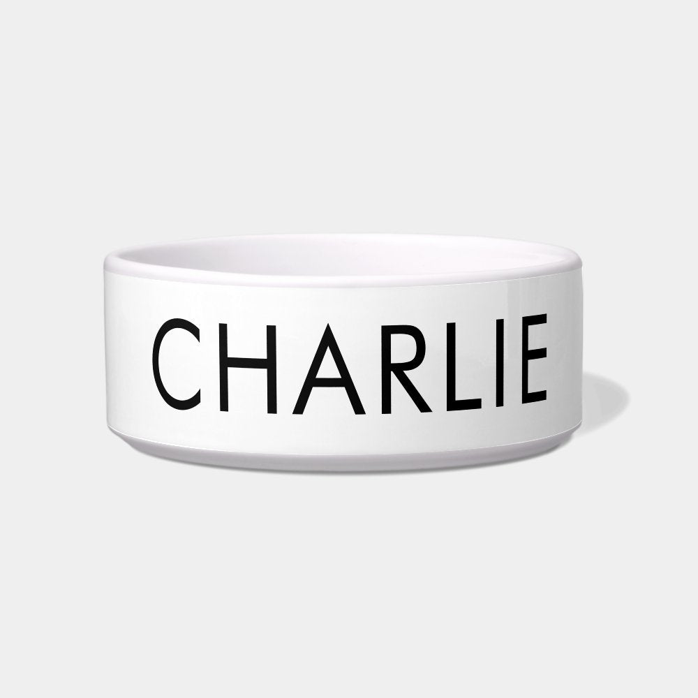 Modern Pet Name Personalized Bowl