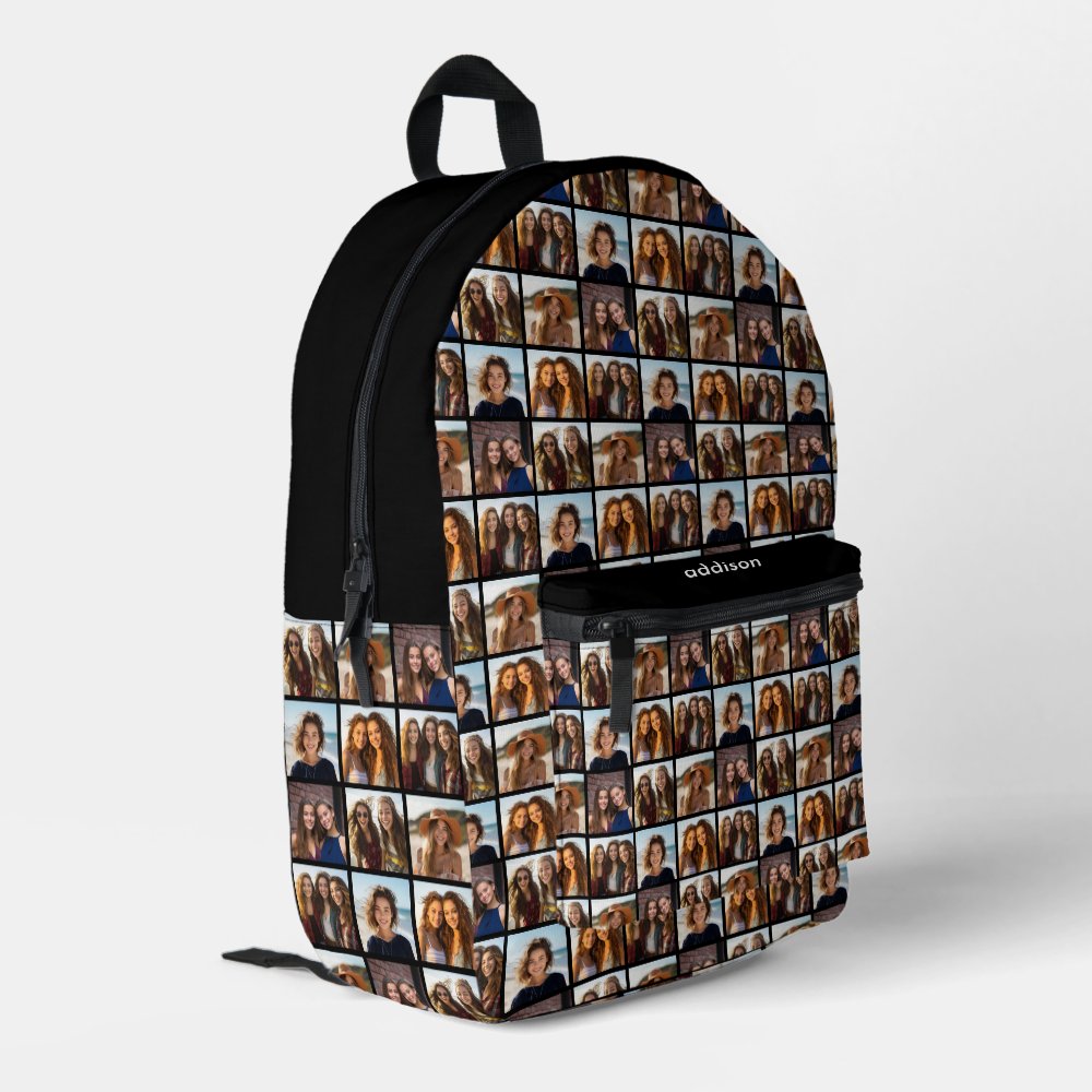 6 Photo - All Over Pattern - black white Printed Backpack