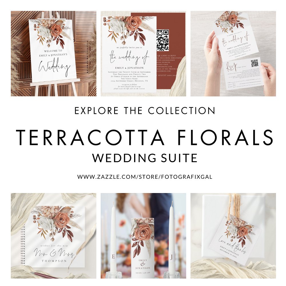 Rustic Autumn Florals Names Date Wedding  Place Card