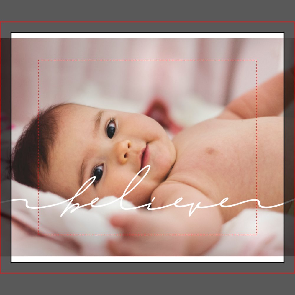 Modern handwritten script Believe Canvas Print