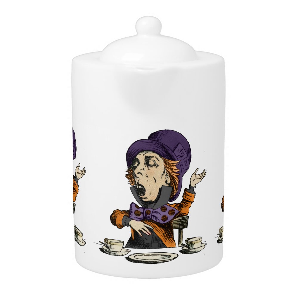 Alice In Wonderland Mad Hatter Tea Time Teapot