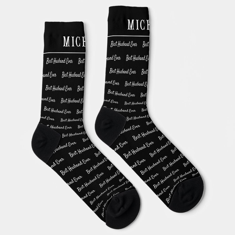 Best Husband Ever | Fun Monogram Socks