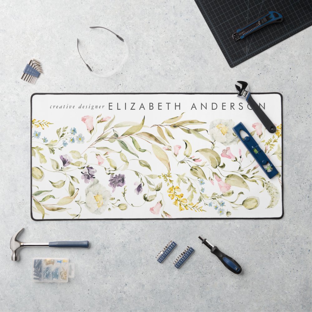 Home Premium Pampas Wildflower Large Office Desk Mat