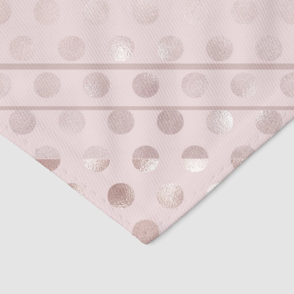 Cute Chic Pink Polka Dot Pet Dog Bandana Collar