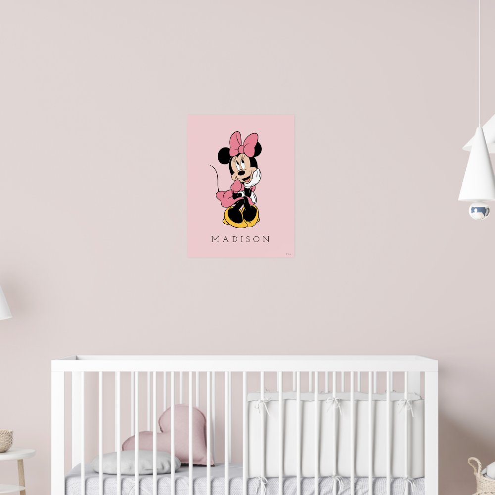 Personalized - Minnie Mouse | Posing in Pink Poster