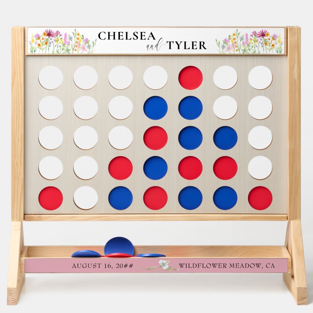 Wildflower Wedding Garden Party Game Fast Four