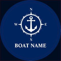 Your Boat Name Compass Anchor Blue Bottle Opener