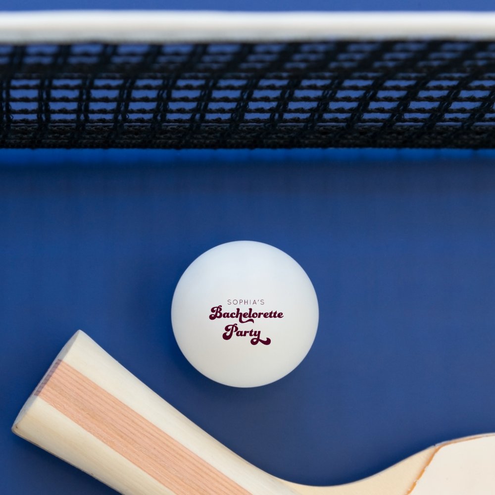 Retro Bachelorette Party  Ping Pong Ball