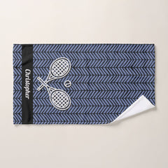 Tennis Theme Monogrammed Name Tennis Ball Hand Towel