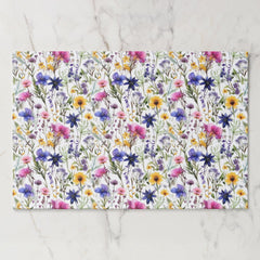Wildflowers Paper Placemats, Garden Floral Mats