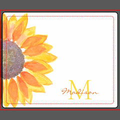 Sunflower Monogram Name Cutting Board