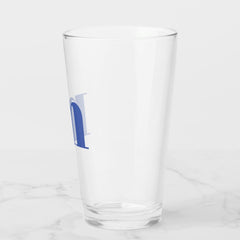 Modern Monogram Initial Beer Glass