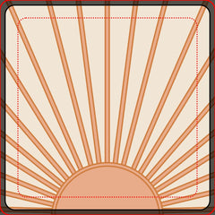 Sun Sunrise Earth Tones Terracotta Retro Sunshine Stone Coaster