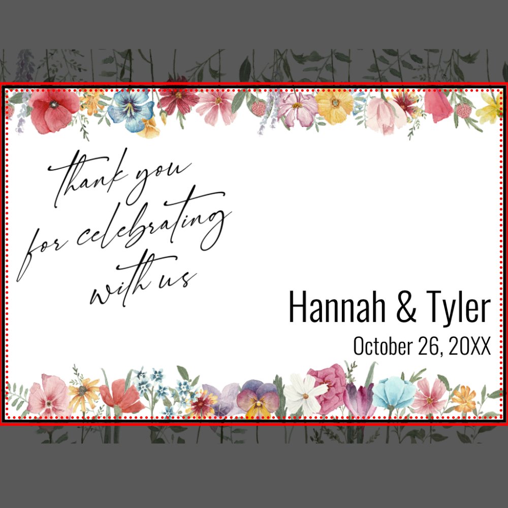 Meadow Wildflower Thank You Paper Placemats