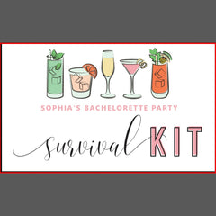 Cocktail Bachelorette Survival Kit Favor Box