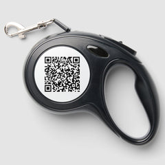 Retractable Leash Featuring Your Pet’s QR Info