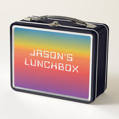 Rainbow Ombre Personalized Metal Lunch Box