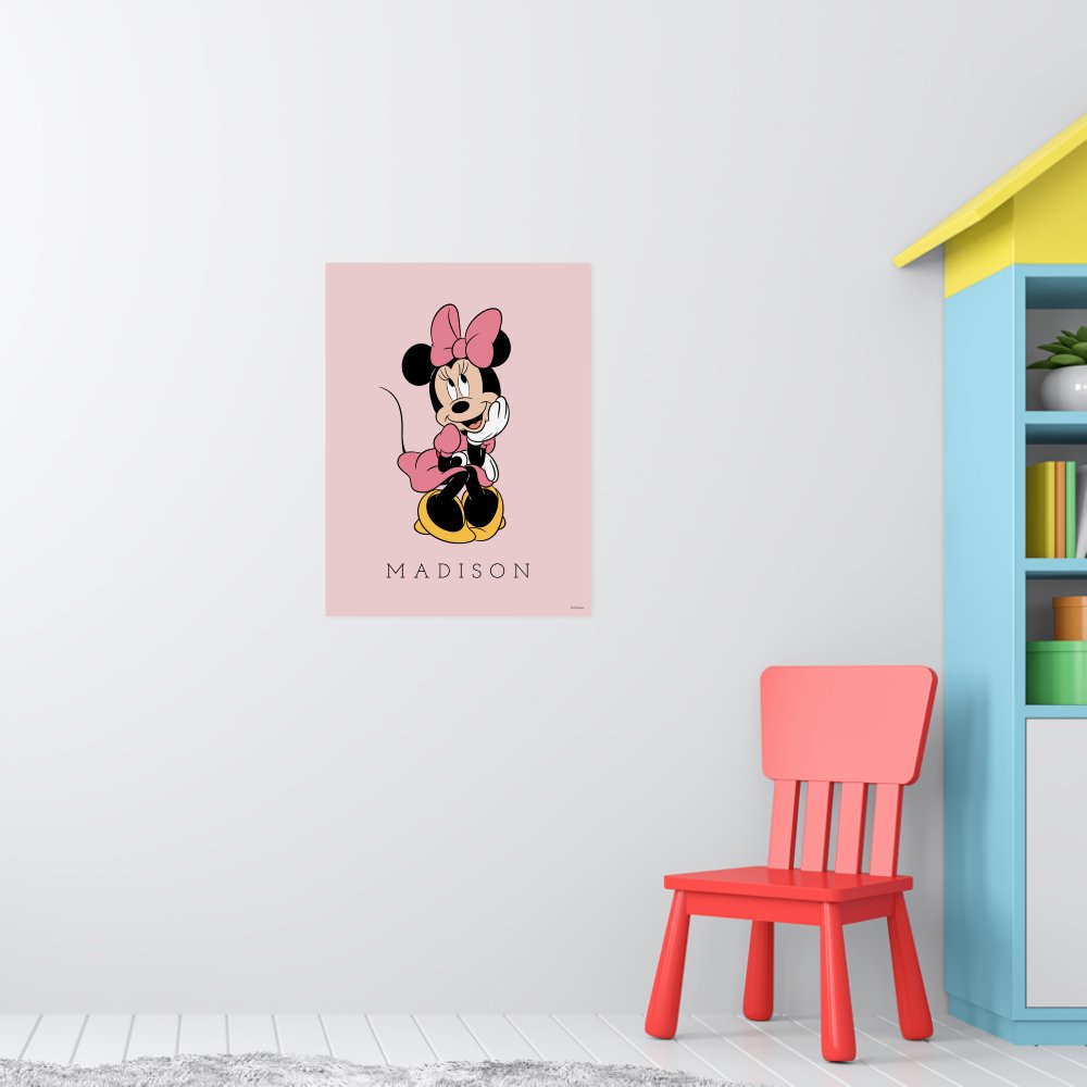 Personalized - Minnie Mouse | Posing in Pink Poster
