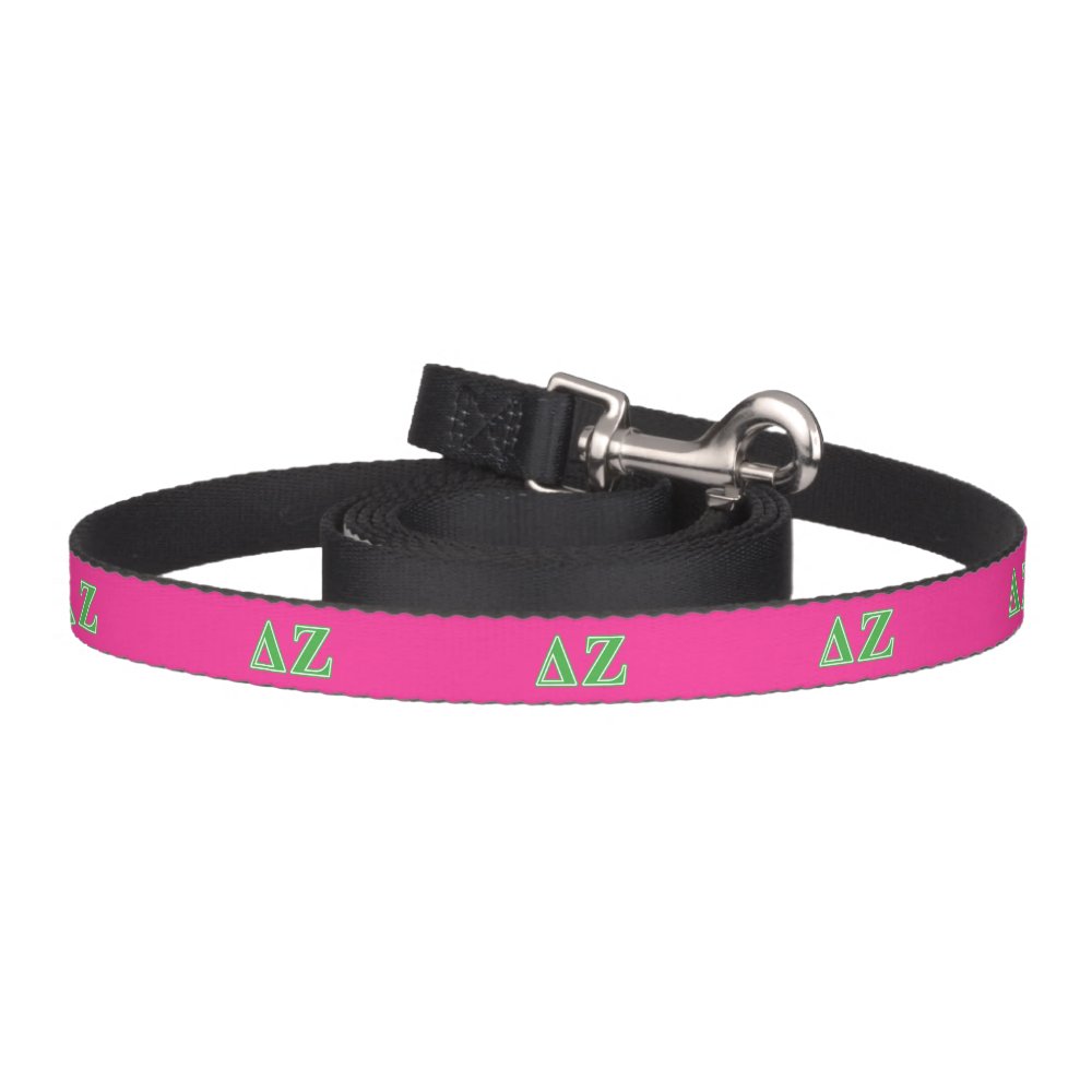 Delta Zeta Green Letters Pet Leash