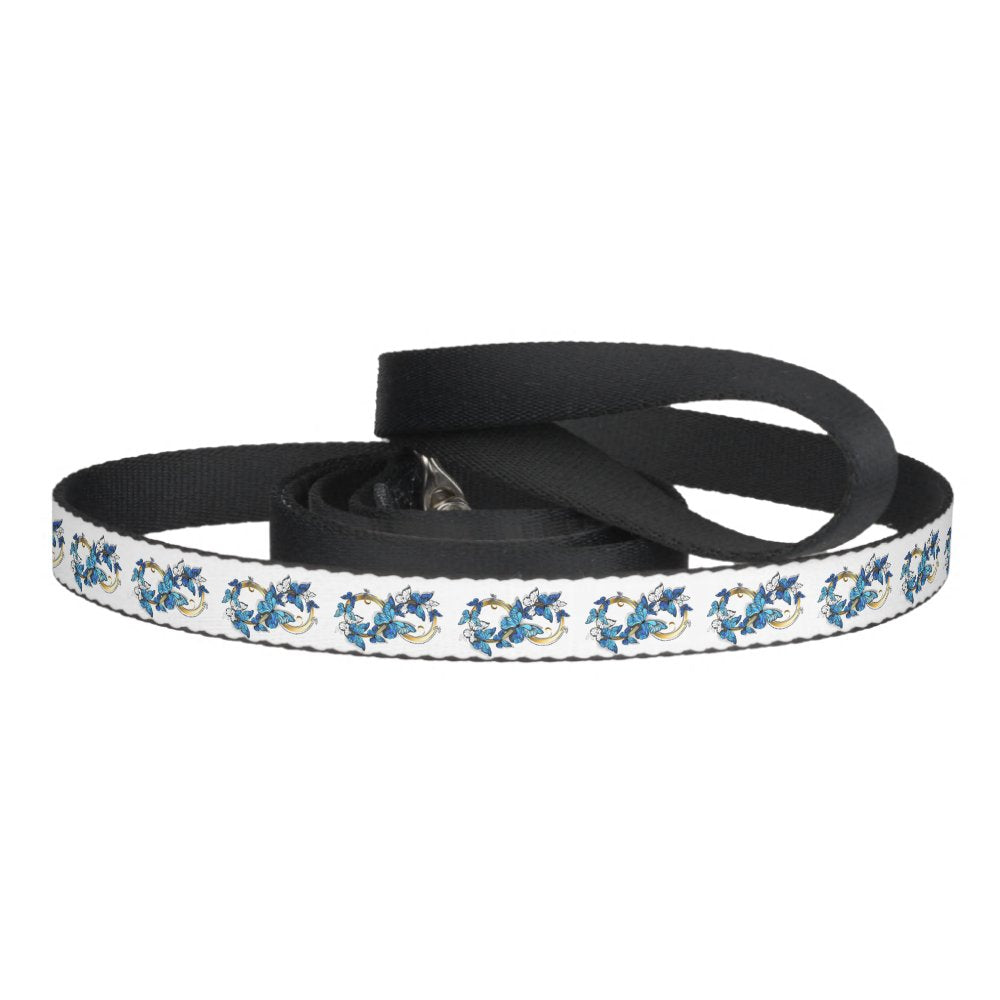Symbol Infinity of Blue Morpho Butterflies Pet Leash