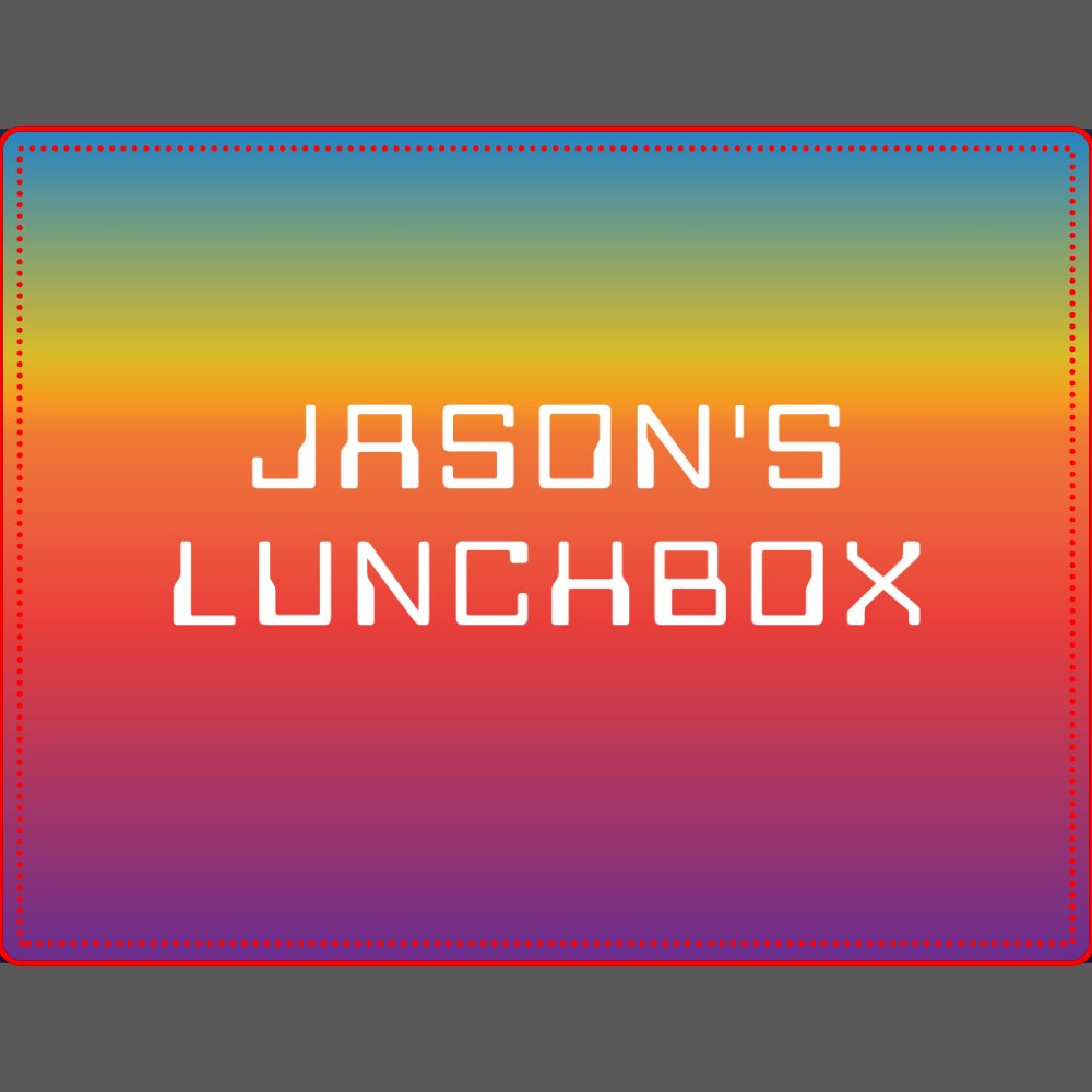 Rainbow Ombre Personalized Metal Lunch Box