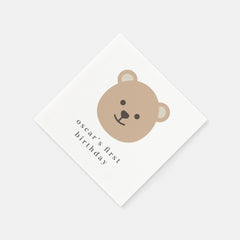 Teddy Bear Face Paper Napkin