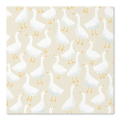 Whimsical Goose Pattern Soft Neutral Style Wallpaper