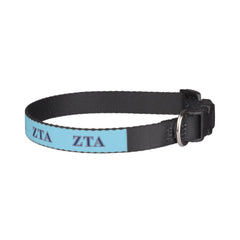 Zeta Tau Alpha Navy Letters Pet Collar